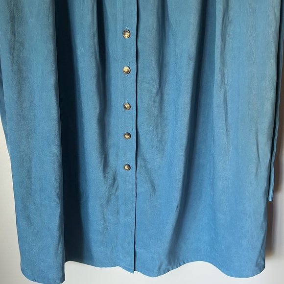 ORVIS Women’s Blue Midi Button Down Dress - Picture 4 of 8